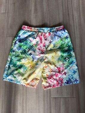 Louis Vuitton Multicolor Logo Swim Trunks